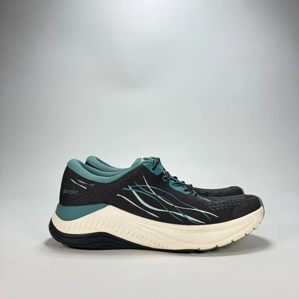 Dansko Pace Teal Black Lace Up Walking Shoes 4205757500 Womens Size US 7.5 EU 38